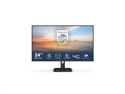 Philips 24E1N1100A - 1000 Series - LED monitor - 24" (23.8" viewable) - 1920 x 1080 Full HD (1080p) @ 100 Hz - IPS - 250 cd/m² - 1300:1 - 1 ms - HDMI, VGA - speakers - black