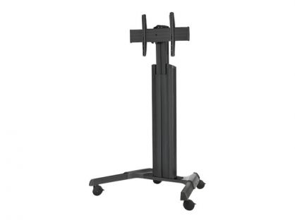Chief Fusion Medium Height Adjustable Mobile TV Cart - For Displays 32-65" - Black cart - for LCD display - black