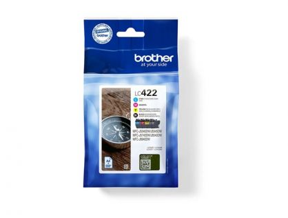 Brother LC422 Multipack - 4-pack - black, yellow, cyan, magenta - original - ink cartridge - for Brother MFC-J5345DW