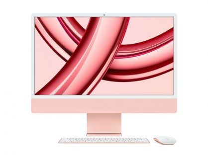 Allinone 24inch iMac with Retina 4.5K display  M3 chip with 8core CPU and 10core GPU  8GB RAM  512GB SSD  Pink  Z19N