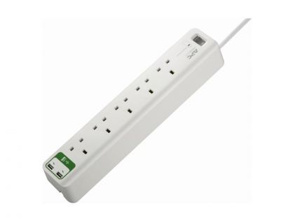 APC SurgeArrest Essential - Surge protector - AC 230 V - output connectors: 7 - United Kingdom - white