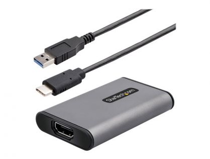 StarTech.com USB 3.0 HDMI Video Capture Device, 4K Video Capture Adapter/External USB Capture Card, UVC, Live Stream, HDMI Audio/Video Screen Recorder, Works w/ USB-A, USB-C, Thunderbolt 3 - Windows/Mac/Ubuntu (4K30-HDMI-CAPTURE) - video capture adapter -
