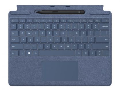 Microsoft Surface Pro Signature Keyboard - Keyboard - with touchpad, accelerometer, Surface Slim Pen 2 storage and charging tray - QWERTY - English - sapphire - with Slim Pen 2