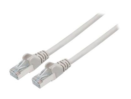 Intellinet Network Patch Cable, Cat7 Cable/Cat6A Plugs, 1m, Grey, Copper, S/FTP, LSOH / LSZH, PVC, RJ45, Gold Plated Contacts, Snagless, Booted, Lifetime Warranty, Polybag - network cable - 1 m - grey