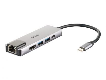 D-Link DUB-M520 - Docking station - USB-C / Thunderbolt 3 - HDMI - 1GbE