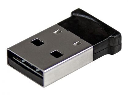 StarTech.com Bluetooth Adapter - Mini Bluetooth 4.0 USB Adapter - 50m/165ft Wireless Bluetooth Dongle - Smart Ready LE+EDR (USBBT1EDR4) - Network adapter - USB - Bluetooth 4.0 - Class 1 - black