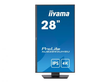 iiyama ProLite XUB2893UHSU-B5 - LED monitor - 28" - 3840 x 2160 4K @ 60 Hz - IPS - 300 cd/m² - 1000:1 - 3 ms - HDMI, DisplayPort - speakers - matte black