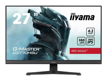 iiyama G-MASTER Red Eagle G2770HSU-B6 - LED monitor - gaming - 27" - 1920 x 1080 Full HD (1080p) @ 180 Hz - Fast IPS - 300 cd/m² - 1000:1 - 0.2 ms - HDMI, DisplayPort - speakers - black, matte