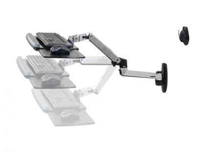 Ergotron LX Wall Mount Keyboard Arm - Keyboard/mouse arm mount tray - wall mountable - polished aluminium