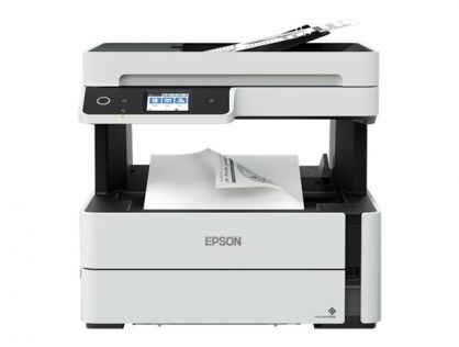 Epson EcoTank ET-M3180 ET M3180 ETM3180 3180 - Multifunction printer - B/W - ink-jet - A4 (210 x 297 mm) (original) - A4/Legal (media) - up to 17 ppm (copying) - up to 20 ppm (printing) - 250 sheets - 33.6 Kbps - USB 2.0, LAN