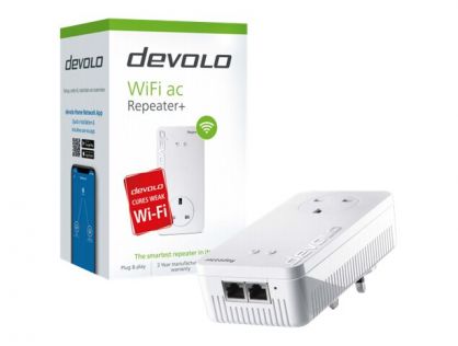 devolo WiFi ac Repeater+ - Wi-Fi range extender - Wi-Fi 5, Wi-Fi 5