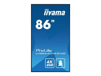 iiyama ProLite LH8664UHS-B1AG 86" Class (85.6" viewable) LED-backlit LCD display - 4K - for digital signage