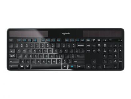 Logitech Wireless Solar Powered Keyboard K750 with unifying 2.4GHz mini USB receiver , powers from sunlight or ambient indoor lighting