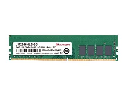 Transcend JetRAM - DDR4 - module - 16 GB - DIMM 288-pin - 2666 MHz / PC4-21300 - CL19 - 1.2 V - unbuffered - non-ECC