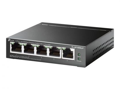 TP-Link TL-SF1005LP - V1 - switch - unmanaged - 5 x 10/100 (4 PoE) - desktop, wall-mountable - PoE (41 W)
