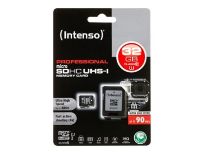 Intenso - flash memory card - 32 GB - microSDHC UHS-I