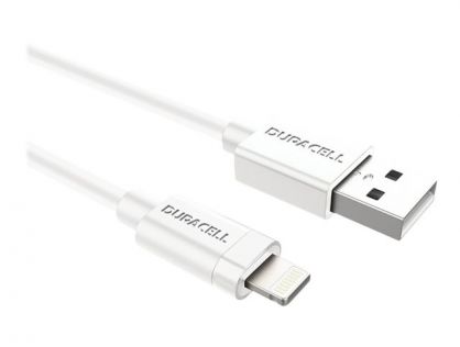 Duracell - Lightning cable - Lightning male to USB male - 2 m - white