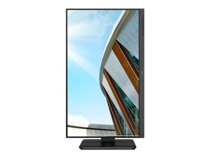 AOC 24P2Q - LED monitor - 24" (23.8" viewable) - 1920 x 1080 Full HD (1080p) @ 75 Hz - IPS - 250 cd/m² - 1000:1 - 4 ms - HDMI, DVI, DisplayPort, VGA - speakers - black