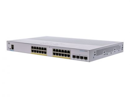 Cisco Business 350 Series 350-24P-4X - Switch - L3 - Managed - 24 x 10/100/1000 (PoE+) + 4 x 10 Gigabit SFP+ - rack-mountable - PoE+ (195 W)