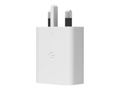 Google - Power adapter - 30 Watt - 3 A - PD 3.0 (24 pin USB-C) - on cable: USB-C - white - United Kingdom