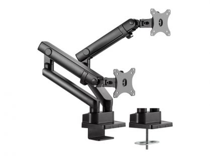 DUAL MONITOR MOUNT BLACK ARTICULATING ARMS