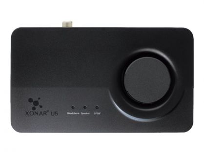 ASUS Xonar U5 - Sound card - 24-bit - 192 kHz - 104 dB SNR - 5.1 - USB - CM6631A