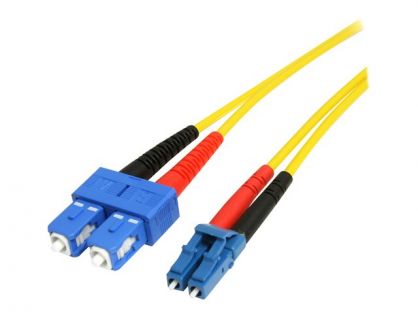 StarTech.com 4m Fiber Optic Cable - Single-Mode Duplex 9/125 - LSZH - LC/SC - OS1 - LC to SC Fiber Patch Cable (SMFIBLCSC4) - Patch cable - SC single-mode (M) to LC single-mode (M) - 4 m - fibre optic - duplex - 9 / 125 micron - OS1 - molded - yellow