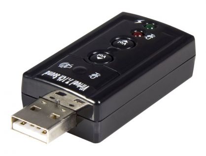 StarTech.com Virtual 7.1 USB Stereo Audio Adapter External Sound Card - Sound card - stereo - USB 2.0 - ICUSBAUDIO7 - sound card
