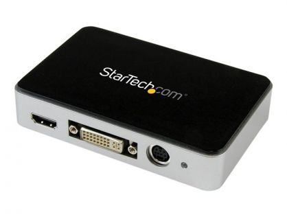 StarTech.com HDMI Video Capture Device - 1080p - 60fps Game Capture Card - USB Video Recorder - with HDMI DVI VGA (USB3HDCAP) - Video capture adapter - USB 3.0 - NTSC, PAL, PAL-M, PAL 60 - black