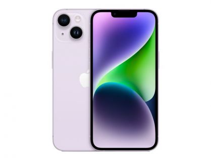 Apple iPhone 14 - 5G smartphone - dual-SIM / Internal Memory 256 GB - OLED display - 6.1" - 2532 x 1170 pixels - 2x rear cameras 12 MP, 12 MP - front camera 12 MP - purple