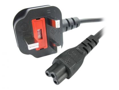 StarTech.com 6ft (2m) UK Laptop Power Cable, BS 1363 to C5 Clover Leaf, 2.5A 250V, 18AWG, Notebook/Laptop Replacement Cord, Printer Cable, UK Laptop Charger Cord, BS 1363 to IEC60320 C5 - Power Brick Cord - Power cable - IEC 60320 C5 to BS 1363 (M) - AC 2
