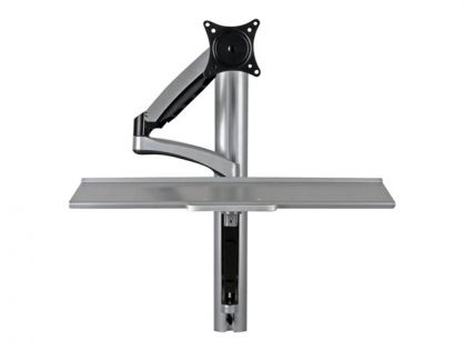 Eaton Tripp Lite Series Adjustable-Height Wall-Mount Sit-Stand Workstation, Single-Display mounting kit - for LCD display / keyboard / thin client - black, silver