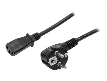 StarTech.com 2m (6ft) Computer Power Cord, 18AWG, EU Schuko to C13 Power Cord, 10A 250V, Black Replacement AC Cord, TV/Monitor Power Cable, Schuko CEE 7/7 to IEC 60320 C13 Power Cord - PC Power Supply Cable - Power cable - power IEC 60320 C13 to power CEE