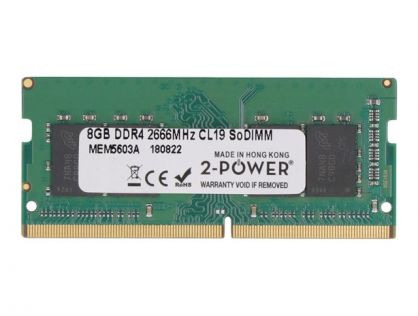 2-Power - DDR4 - module - 8 GB - SO-DIMM 260-pin - 2666 MHz / PC4-21300 - CL19 - 1.2 V - unbuffered - non-ECC