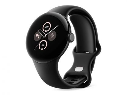 Google Pixel Watch 2 - matte black aluminium - smart watch with active band - obsidian - 32 GB