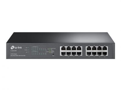 TP-Link TL-SG1016PE - Switch - smart - 8 x 10/100/1000 (PoE+) + 8 x 10/100/1000 - desktop, rack-mountable - PoE+ (110 W)