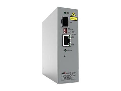 Allied Telesis AT IMC2000T/SP - Industrial temperature - fibre media converter - 1GbE - 1000Base-SX, 100Base-FX - RJ-45 / SFP (mini-GBIC) - up to 2 km - TAA Compliant