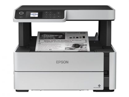 Epson EcoTank ET-M2170  ET M2170 ETM2170 2170 - Multifunction printer - B/W - ink-jet - refillable - A4/Legal (media) - up to 20 ppm (printing) - 250 sheets - USB, LAN, Wi-Fi - white
