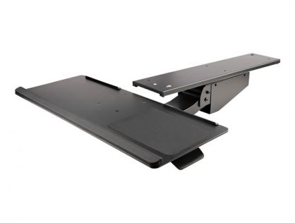 StarTech.com Under Desk Keyboard Tray, Full Motion & Height Adjustable Keyboard and Mouse Tray, 10" x 26" Platform, Ergonomic Sliding Computer Keyboard Holder with Mouse Pad & Wrist Rest - Desk Mount Keyboard Tray - Keyboard/mouse tray - under-desk mounta