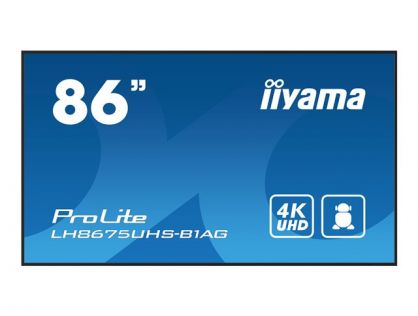 iiyama ProLite LH8675UHS-B1AG 86" Class (85.6" viewable) LED-backlit LCD display - 4K - for digital signage