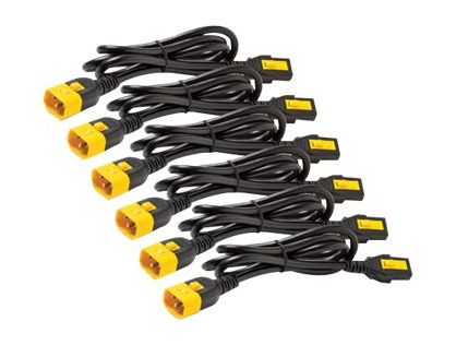 Power Cord Kit (6 ea), Locking, C13 to C14, 0.6m