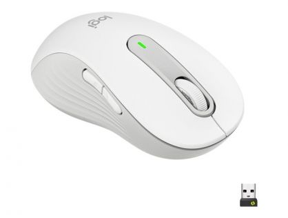 Logitech Signature M650 L - mouse - large size - 2.4 GHz, Bluetooth - off-white