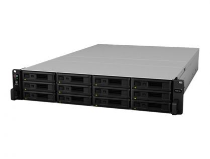 Synology RackStation RS3618XS - NAS server - 12 bays - rack-mountable - SATA 6Gb/s - RAID RAID 0, 1, 5, 6, 10, JBOD, RAID F1 - RAM 8 GB - Gigabit Ethernet - iSCSI support - 2U