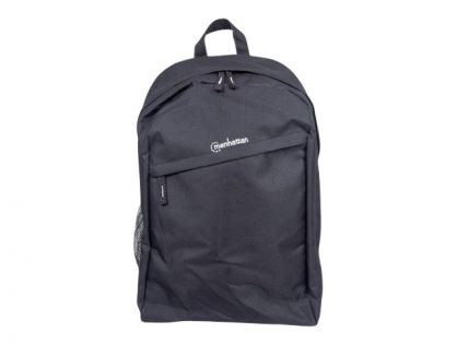 Manhattan Knappack Backpack 15.6", Black, LOW COST, Lightweight, Internal Laptop Sleeve, Accessories Pocket, Padded Adjustable Shoulder Straps, Water Bottle Holder, Three Year Warranty - notebook carrying backpack