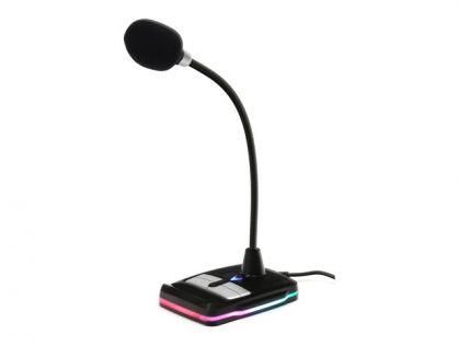 GAMING USB MICROPHONE W/STAND -ADJUSTABLE CONTROL PANEL