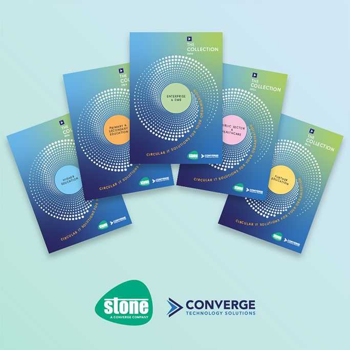 A photo of the Stone Converge catalogue front cover