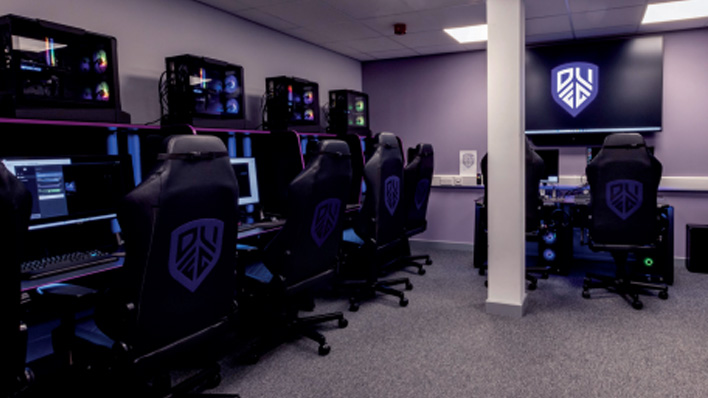 A picture of an esports gaming room at Durham university