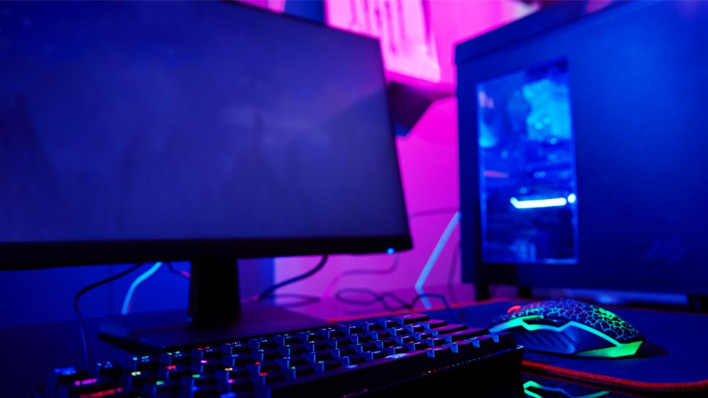 An Esports, gaming computer setup