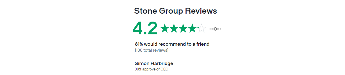 Glassdoor review rating of Stone, A Converge Company.