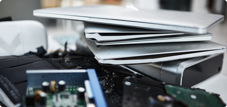 Old Electronic Equipment Ready for Recycling